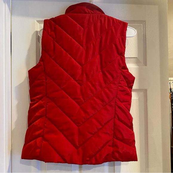 Red Puffer Vest by Michael Kors w/ Gold hardware, small - Picture 2 of 5